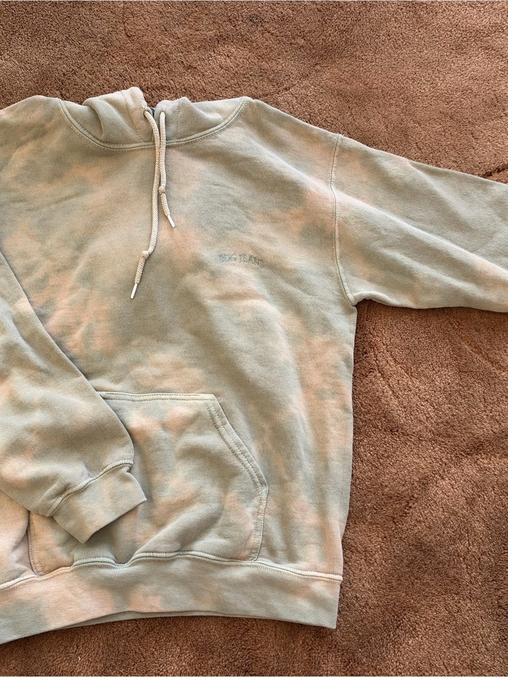 BDG Light Sage Tie-Dye Hoodie Sweatshirt